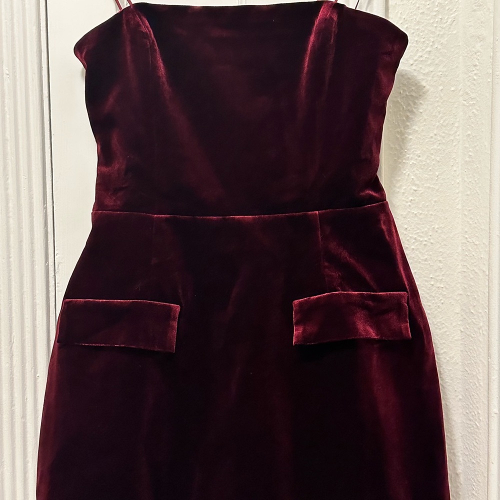 Strapless Bethany  Romper Burgundy